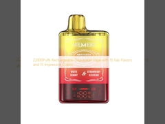 22000পফস রিচার্জেবল ডিসপোজেবল ভেপ ১৫ টি ফ্যাব স্বাদ এবং ১৫ টি চিত্তাকর্ষক রঙের সাথে