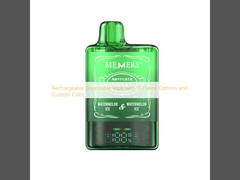 15 টি স্বাদ বিকল্প এবং কাস্টম রঙের সাথে পুনরায় চার্জযোগ্য একক ব্যবহারযোগ্য ভিপ